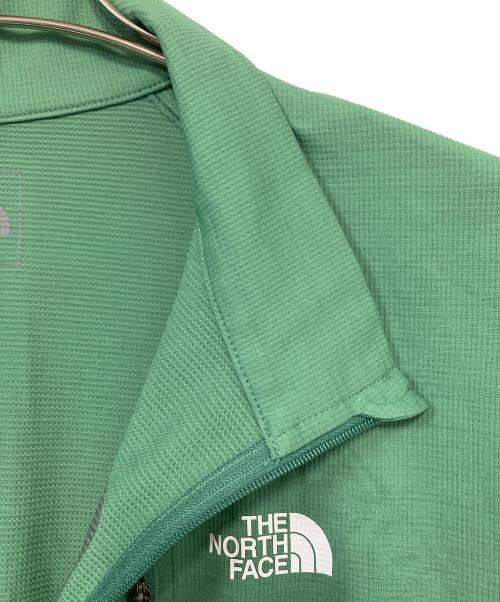 THE NORTH FACE（ザ ノース フェイス）THE NORTH FACE (ザ ノース フェイス) ショートスリーブフラッシュドライスリーディージップアップ グリーン サイズ:XLの古着・服飾アイテム