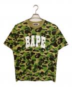 A BATHING APEア ベイシング エイプ）の古着「ABC CAMO RELAXED FIT BAPE LOGO TEE」｜カーキ