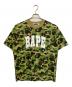 A BATHING APE（ア ベイシング エイプ）の古着「ABC CAMO RELAXED FIT BAPE LOGO TEE」｜カーキ