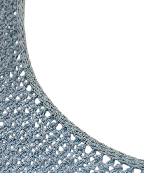 Noble（ノーブル）Noble (ノーブル) ペーパーヤーンカノコ Back Vプルオーバー 2 スカイブルー サイズ:不明の古着・服飾アイテム