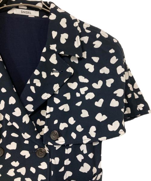 Snidel（スナイデル）Snidel (スナイデル) ケープカラートレンチワンピ ネイビーの古着・服飾アイテム