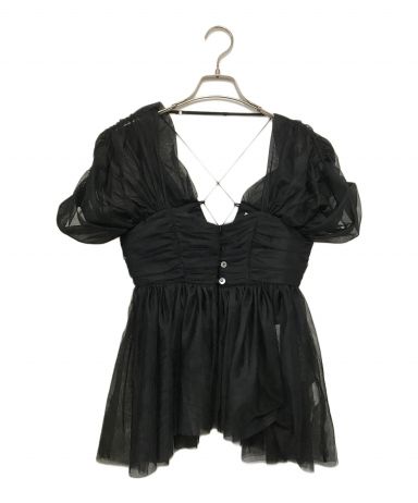 中古・古着通販】FETICO (フェティコ) OPEN-BACK GATHERED TULLE TOP