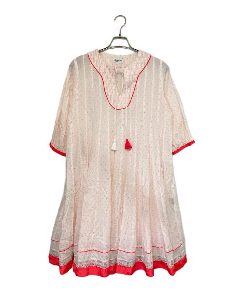 BEAMS BOY（ビームスボーイ）BEAMS BOY (ビームスボーイ) TREPIED (トレピエ) ドット刺繍コットンワンピース ホワイト サイズ:-の古着・服飾アイテム