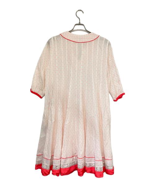 BEAMS BOY（ビームスボーイ）BEAMS BOY (ビームスボーイ) TREPIED (トレピエ) ドット刺繍コットンワンピース ホワイト サイズ:-の古着・服飾アイテム