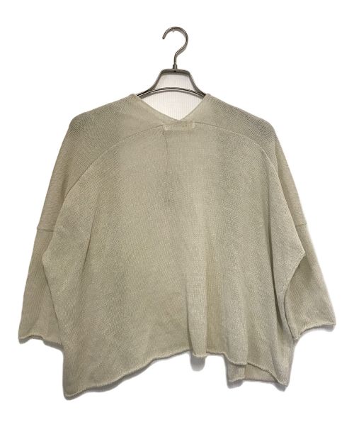 evam eva（エヴァムエヴァ）evam eva (エヴァムエヴァ) linen coil cardigan ベージュ サイズ:Ｍの古着・服飾アイテム