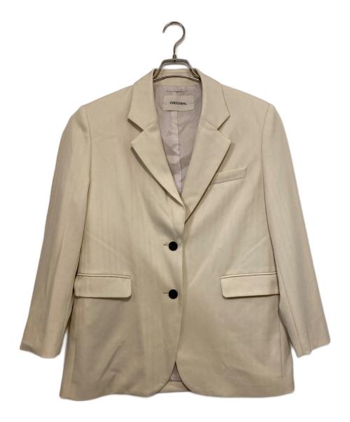 COCODEAL（ココディール）COCODEAL (ココディール) ヘリンボーンオーバージャケット ベージュ サイズ:2の古着・服飾アイテム