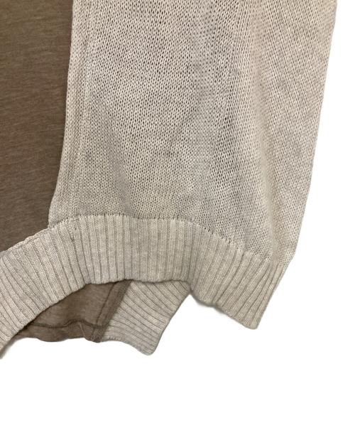 Y's（ワイズ）Y's (ワイズ) ニットドッキングカットソー ベージュ サイズ:2の古着・服飾アイテム