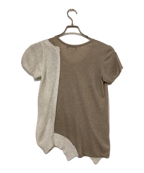 Y's（ワイズ）Y's (ワイズ) ニットドッキングカットソー ベージュ サイズ:2の古着・服飾アイテム