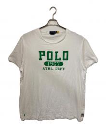 POLO RALPH LAUREN（ポロ・ラルフローレン）の古着「ロゴプリントTシャツ」｜ホワイト×グリーン