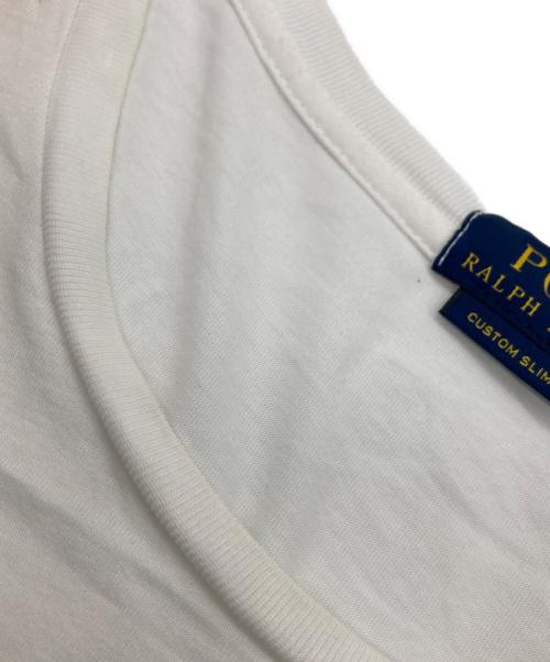 POLO RALPH LAUREN（ポロ・ラルフローレン）POLO RALPH LAUREN (ポロ・ラルフローレン) ロゴプリントTシャツ ホワイト×グリーン サイズ:XXLの古着・服飾アイテム