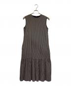 23区ニジュウサンク）の古着「シルク混シアサッカーロングワンピース」｜ネイビー