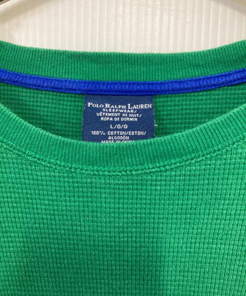 POLO RALPH LAUREN（ポロ・ラルフローレン）POLO RALPH LAUREN (ポロ・ラルフローレン) ロゴ刺繍カットソー グリーン サイズ:Ｌの古着・服飾アイテム