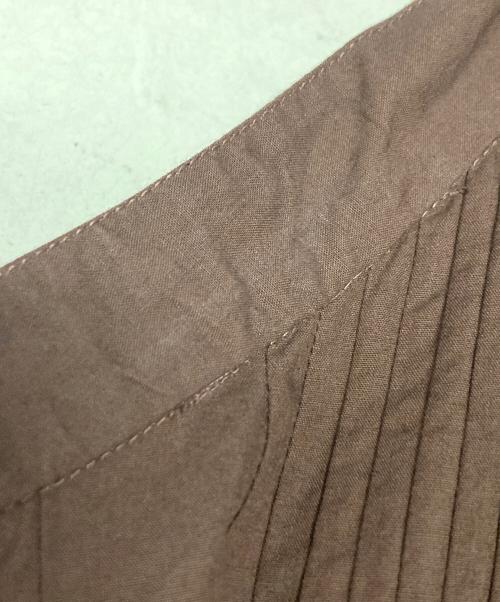 ne quittez pas（ヌキテパ）ne quittez pas (ヌキテパ) Poplin Pintuck Sleeveless Dress ブラウン サイズ:不明の古着・服飾アイテム