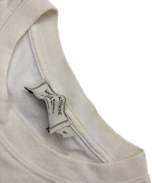 maison kitsune（メゾンキツネ）MAISON KITSUNE (メゾンキツネ) DOUBLE FOX HEAD PATCH TEE ホワイト サイズ:Sの古着・服飾アイテム
