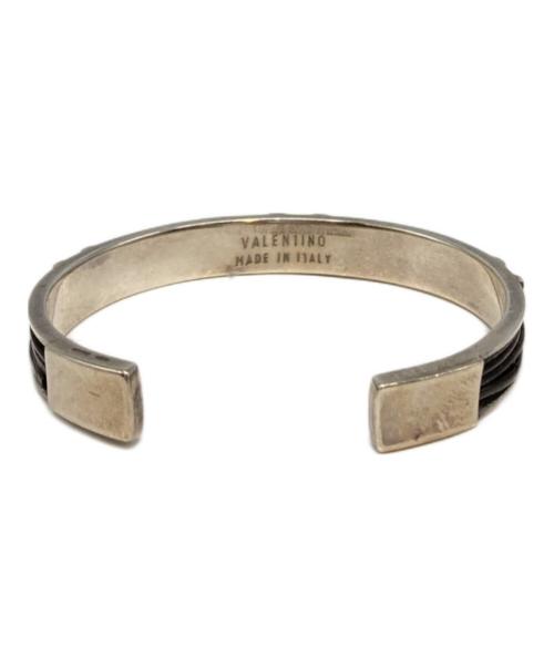 VALENTINO（ヴァレンティノ）VALENTINO (ヴァレンティノ) Vロゴシルバーバングル シルバーの古着・服飾アイテム