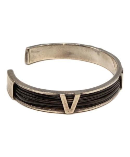 VALENTINO（ヴァレンティノ）VALENTINO (ヴァレンティノ) Vロゴシルバーバングル シルバーの古着・服飾アイテム