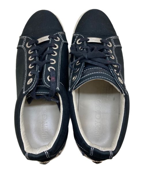 JIMMY CHOO（ジミーチュウ）JIMMY CHOO (ジミーチュウ) スタッズローカットスニーカー ブラック サイズ:43の古着・服飾アイテム