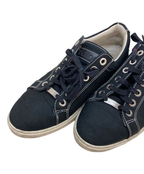JIMMY CHOO（ジミーチュウ）JIMMY CHOO (ジミーチュウ) スタッズローカットスニーカー ブラック サイズ:43の古着・服飾アイテム