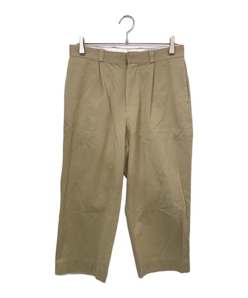YAECA（ヤエカ）YAECA (ヤエカ) TUCK STRAIGHT CHINO PANTS ベージュ サイズ:30の古着・服飾アイテム
