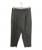 BEAMS PLUSビームスプラス）の古着「タックパンツ」｜チャコールグレー