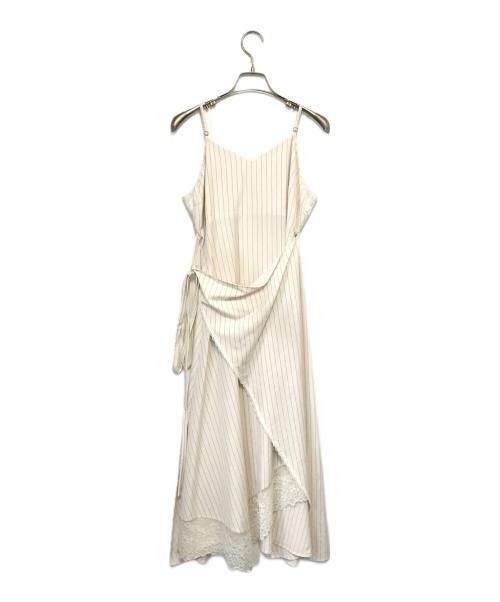 RAY BEAMS（レイ ビームス）RAY BEAMS (レイ ビームス) レース トリム アシメ キャミ ワンピース ベージュ サイズ:1の古着・服飾アイテム