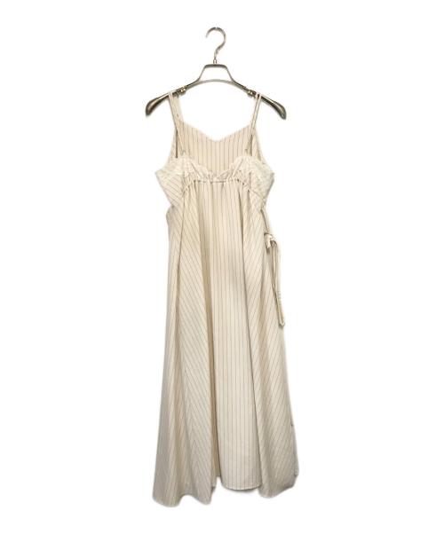 RAY BEAMS（レイ ビームス）RAY BEAMS (レイ ビームス) レース トリム アシメ キャミ ワンピース ベージュ サイズ:1の古着・服飾アイテム