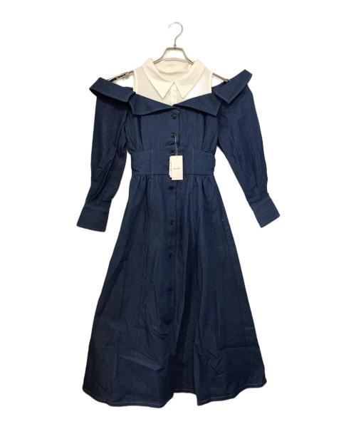 DazzliN（ダズリン）DazzliN (ダズリン) オープンレイヤードシャツワンピース インディゴ サイズ:ＦＲＥＥ 未使用品の古着・服飾アイテム