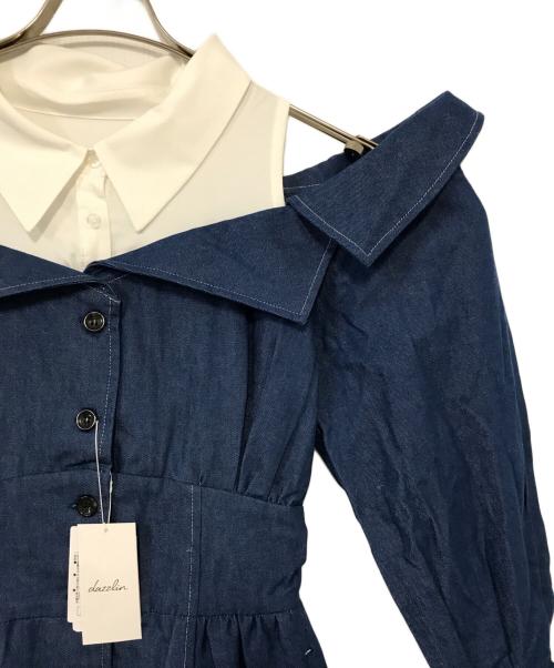 DazzliN（ダズリン）DazzliN (ダズリン) オープンレイヤードシャツワンピース インディゴ サイズ:ＦＲＥＥ 未使用品の古着・服飾アイテム
