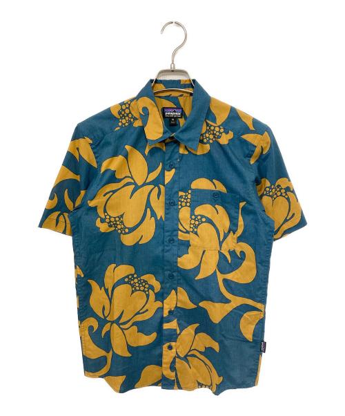 Patagonia（パタゴニア）Patagonia (パタゴニア) Go-to shirts イエロー×ネイビー サイズ:XSの古着・服飾アイテム