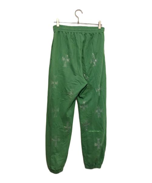 unknown（アンノーン）Unknown (アンノーン) ラインストーンスウェットジョガーパンツ グリーン サイズ:Mの古着・服飾アイテム