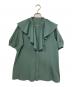 green label relaxing（グリーンレーベルリラクシング）の古着「ラッフルブラウス」｜グリーン