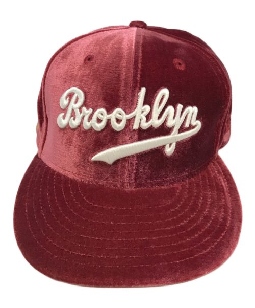 New Era（ニューエラ）New Era (ニューエラ) BROOKLYN DODGERSカラーベロアキャップ レッド サイズ:7 1/2の古着・服飾アイテム