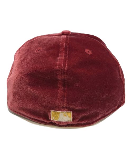 New Era（ニューエラ）New Era (ニューエラ) BROOKLYN DODGERSカラーベロアキャップ レッド サイズ:7 1/2の古着・服飾アイテム
