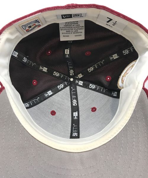 New Era（ニューエラ）New Era (ニューエラ) BROOKLYN DODGERSカラーベロアキャップ レッド サイズ:7 1/2の古着・服飾アイテム