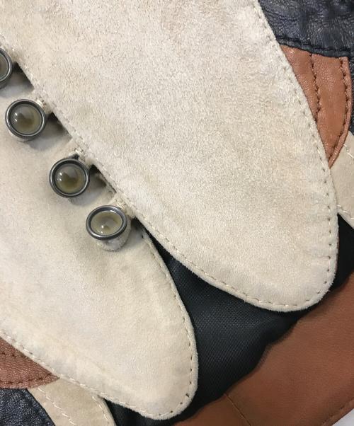 DIESEL Black Gold（ディーゼル ブラック ゴールド）DIESEL BLACK GOLD (ディーゼル ブラック ゴールド) ウエスタンレザージャケット ブラウン サイズ:Sの古着・服飾アイテム