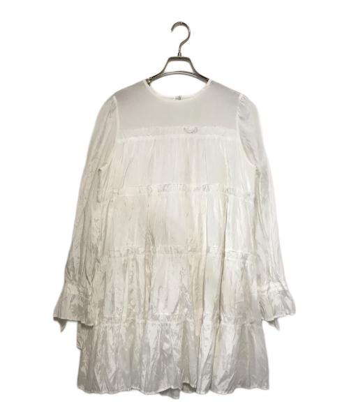ELLIE（エリー）ELLIE (エリー) ティアードワンピース ホワイト サイズ:FREEの古着・服飾アイテム