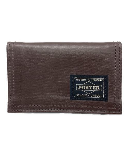 PORTER（ポーター）PORTER (ポーター) カードケース ブラウンの古着・服飾アイテム