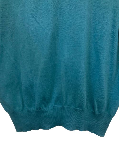 MORGANO（モルガーノ）MORGANO (モルガーノ) BEAMS F (ビームスエフ) コットン ハイゲージ カーディガン グリーン サイズ:50の古着・服飾アイテム