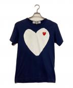 PLAY COMME des GARCONSプレイコムデギャルソン）の古着「プリントTシャツ」｜ネイビー