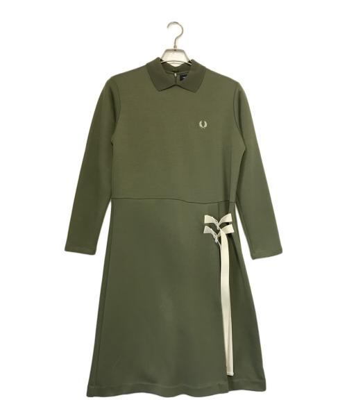 FRED PERRY（フレッドペリー）FRED PERRY (フレッドペリー) ロングスリーブジャージドレス カーキ サイズ:34の古着・服飾アイテム