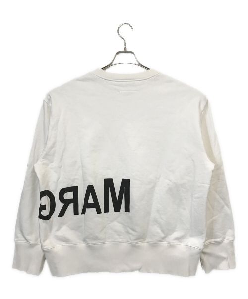 MM6 Maison Margiela（エムエムシックスメゾンマルジェラ）MM6 Maison Margiela (エムエムシックス メゾンマルジェラ) リバースロゴオーバーサイズスウェット ホワイト サイズ:XSの古着・服飾アイテム