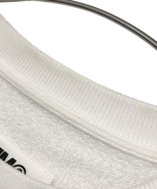 MM6 Maison Margiela（エムエムシックスメゾンマルジェラ）MM6 Maison Margiela (エムエムシックス メゾンマルジェラ) リバースロゴオーバーサイズスウェット ホワイト サイズ:XSの古着・服飾アイテム