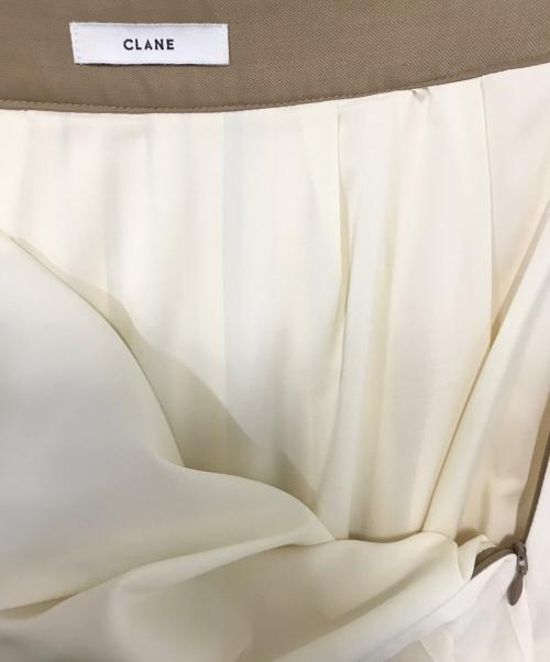 CLANE（クラネ）CLANE (クラネ) BI COLOR PLEASTS LONG SKIRT / カラープリーツロングスカート ベージュ サイズ:1の古着・服飾アイテム
