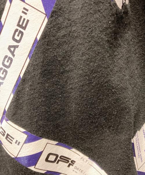 OFFWHITE（オフホワイト）OFFWHITE (オフホワイト) AIR PORT TAPEARROW LINE ロングスリーブカットソー ブラック サイズ:XSの古着・服飾アイテム