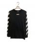 OFFWHITE（オフホワイト）の古着「AIR PORT TAPEARROW LINE ロングスリーブカットソー」｜ブラック