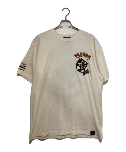 VANSON（バンソン）VANSON (バンソン) LOONEY TUNES刺繍Tシャツ アイボリー サイズ:ＸＬの古着・服飾アイテム