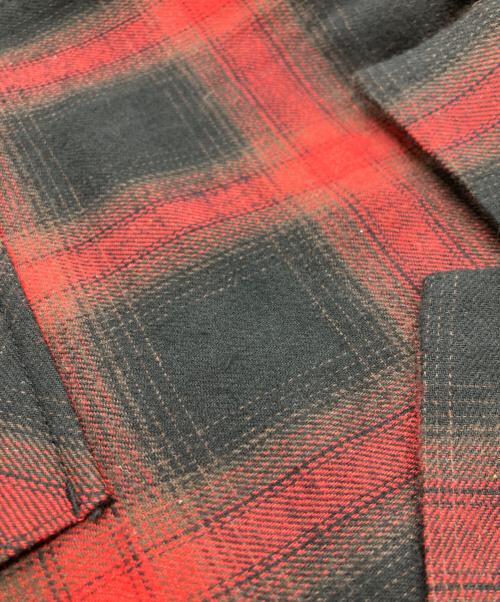 SCHOTT BROS.（ショット）SCHOTT BROS. (ショットブロス) オープンカラーオンブレチェックシャツ レッド サイズ:Mの古着・服飾アイテム