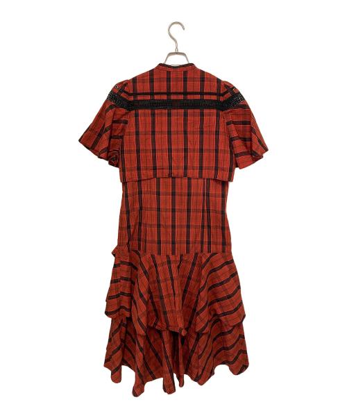 furfur（ファーファー）FURFUR (ファーファー) 2WAYティアードワンピース レッド サイズ:Fの古着・服飾アイテム