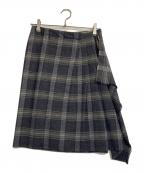 MaxMaraマックスマーラ）の古着「チェックスカート」｜ネイビー×グレー