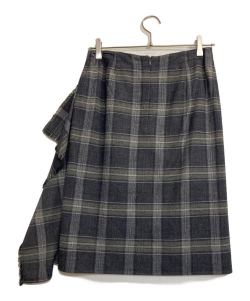MaxMara（マックスマーラ）MaxMara (マックスマーラ) チェックスカート ネイビー×グレー サイズ:38の古着・服飾アイテム